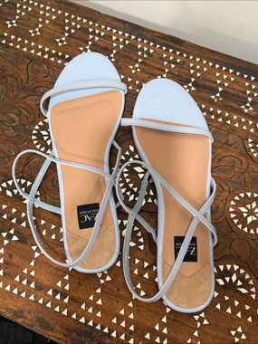 Zac Posen Blue Sandals - Flat, Strappy, Zac by Zac Posen